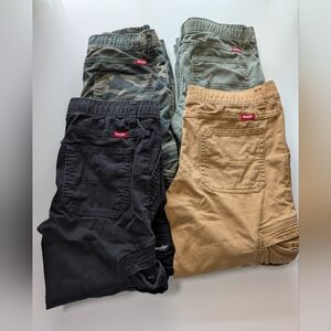Wrangler Boys Gamer Cargo Pants 10 HUSKY - Black, Tan, Green, Camouflage
